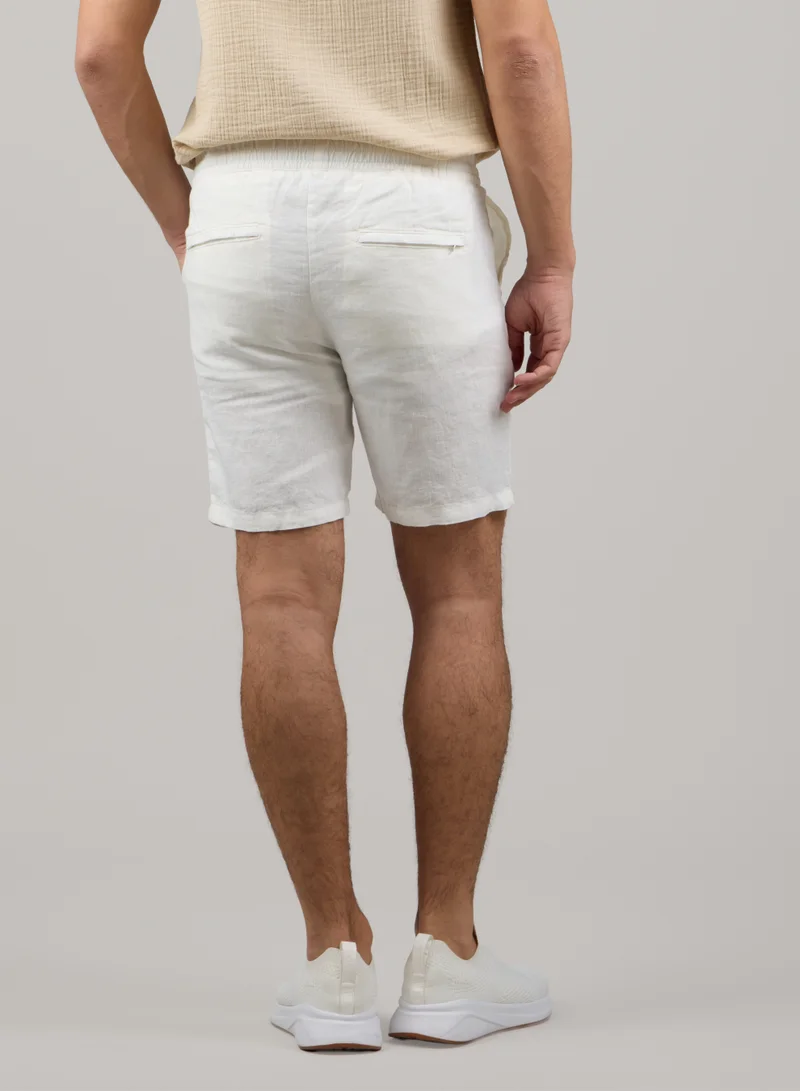 Just Nature 100% Linen Elasticated Waist Shorts